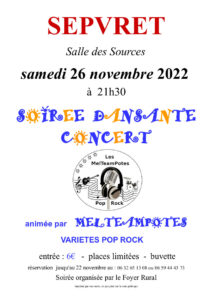 Affiche Sepvret concert 26 novembre
